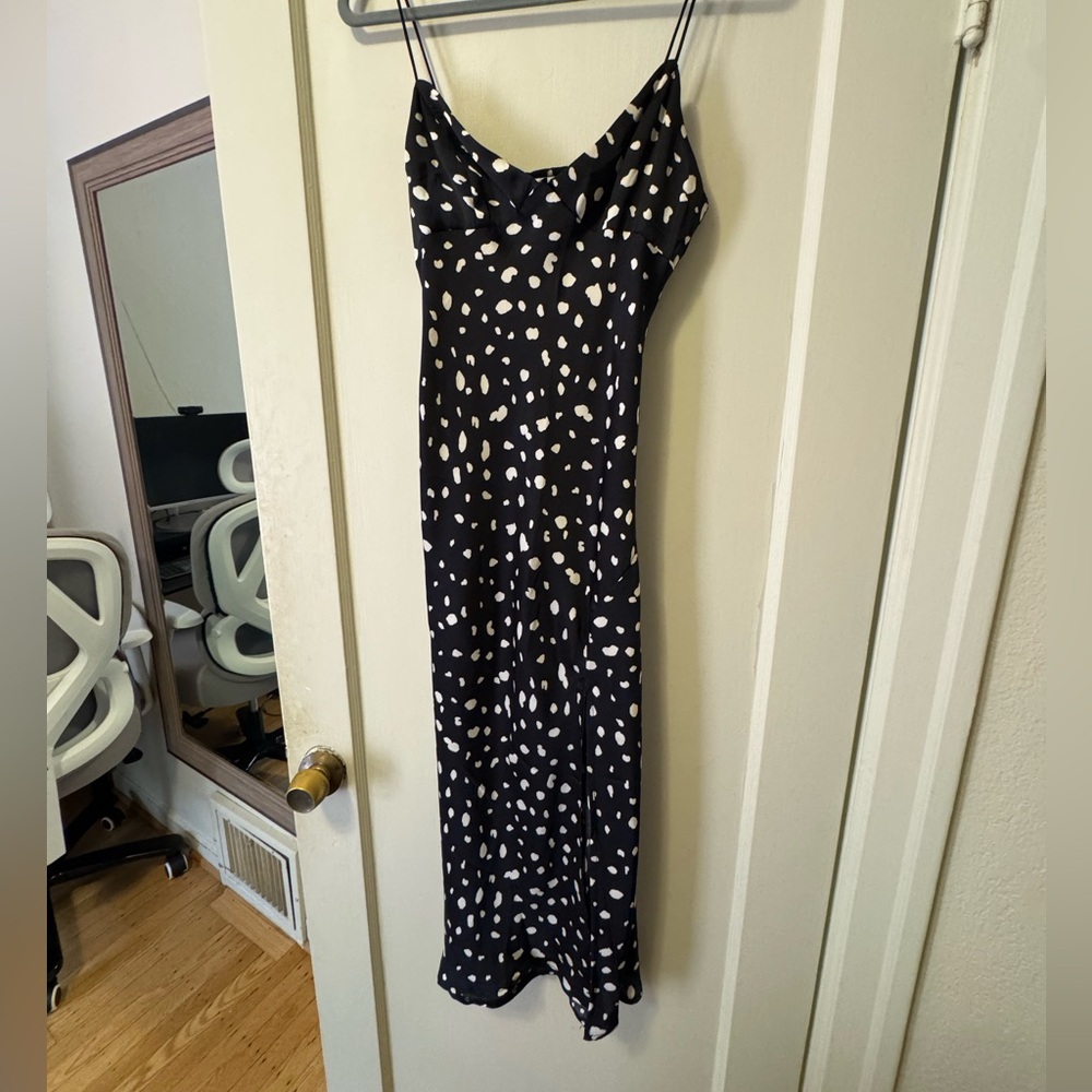 Petal & Pup Black and White Polka Dot Maxi Dress